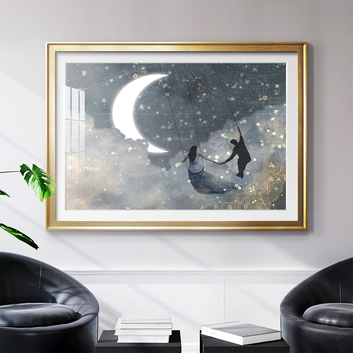 Celestial Love I - Modern Framed Art Print