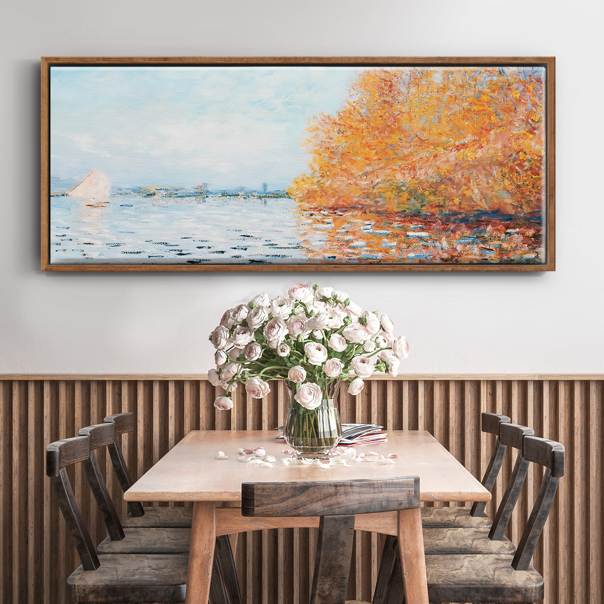 The Seine at Argentuil, 1874 - Floater Framed Canvas Print