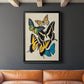 Collaged Butterflies II - Modern Framed Canvas Print