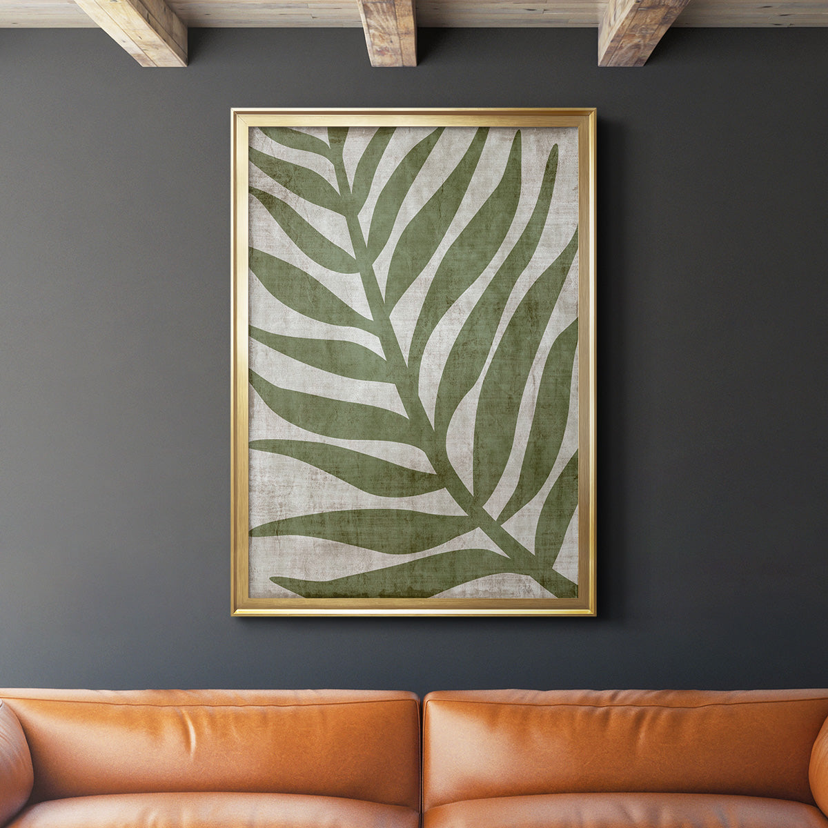 Island Greenery I - Modern Framed Canvas Print