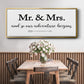 Mr. and Mrs. - Floater Framed Canvas Print