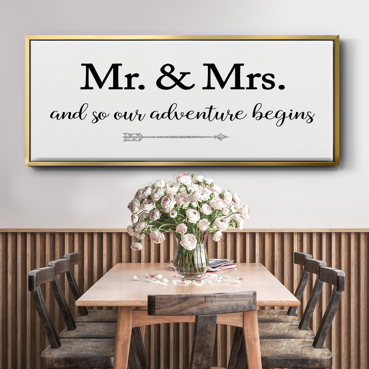 Mr. and Mrs. - Floater Framed Canvas Print