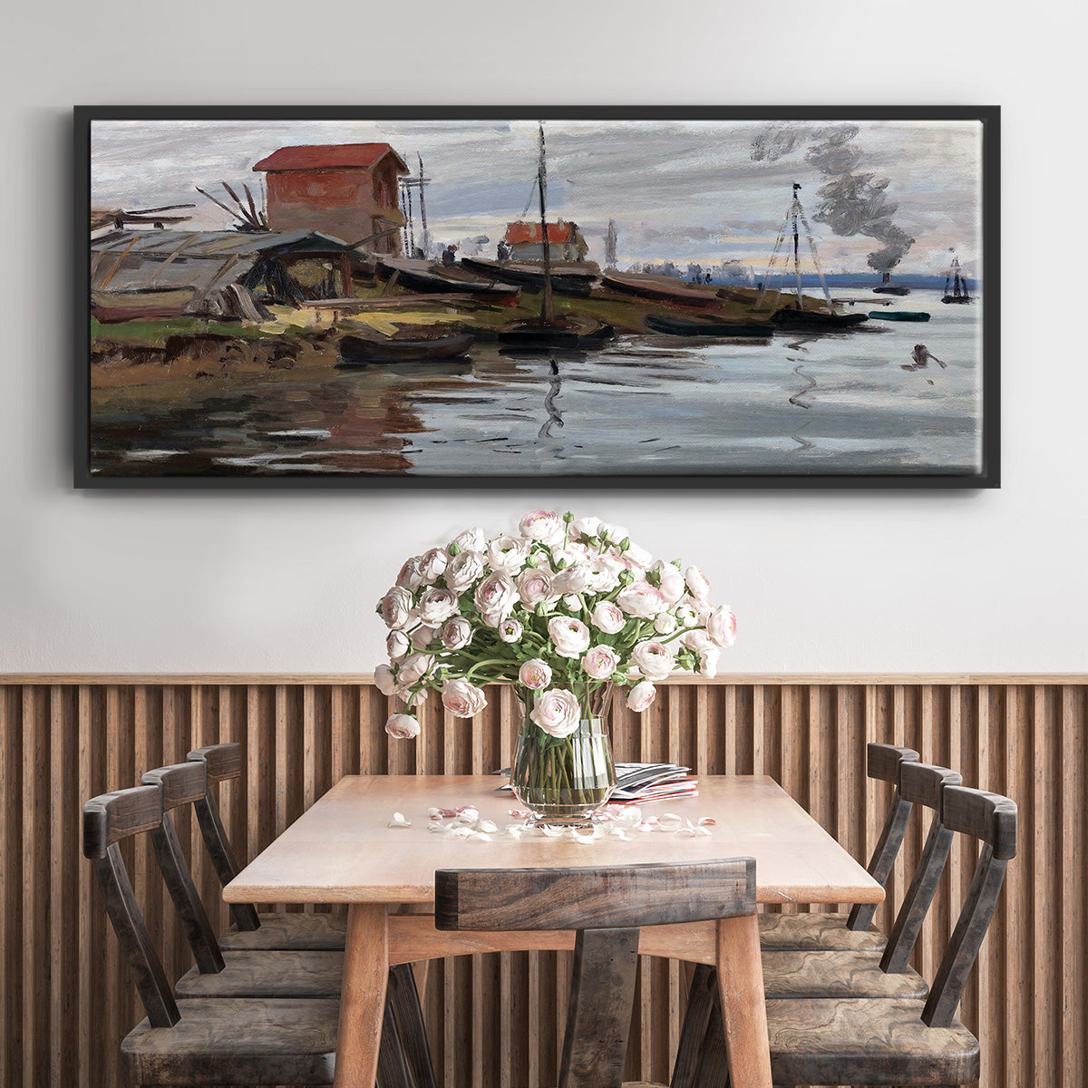 The Seine at Petit - Floater Framed Canvas Print