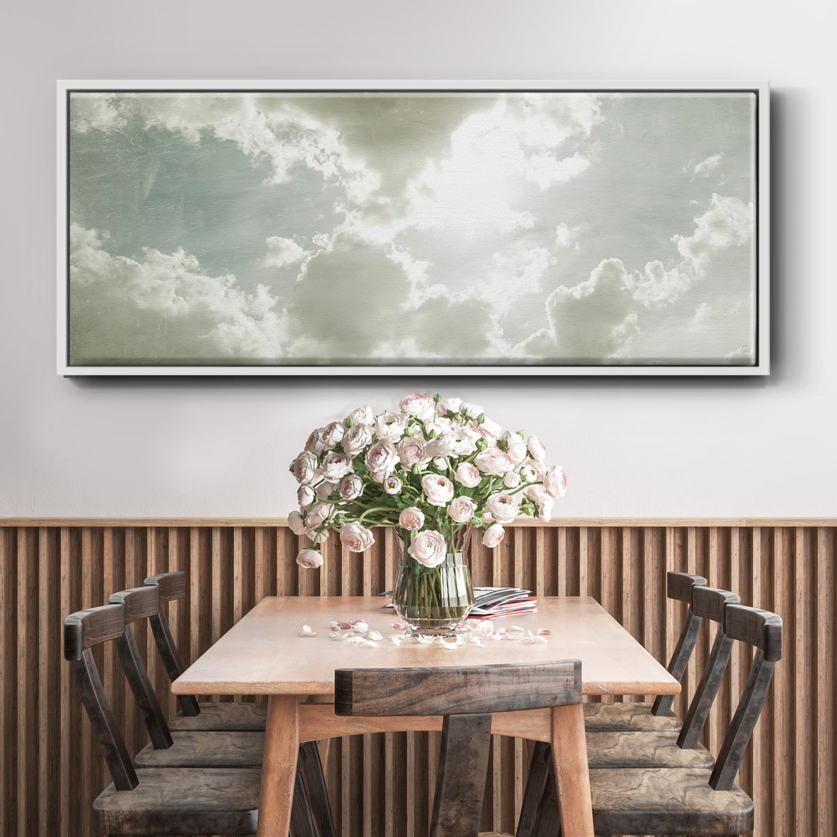Sky Scrapers II - Floater Framed Canvas Print
