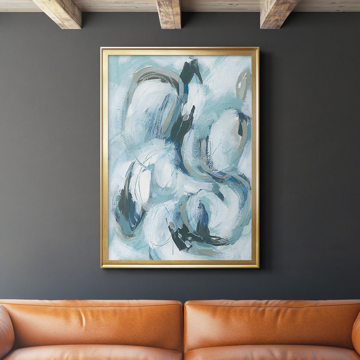Fluid Receptor II - Modern Framed Canvas Print
