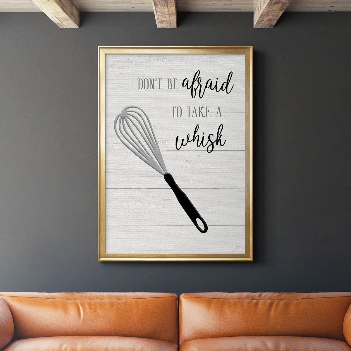 Take A Whisk - Modern Framed Canvas Print