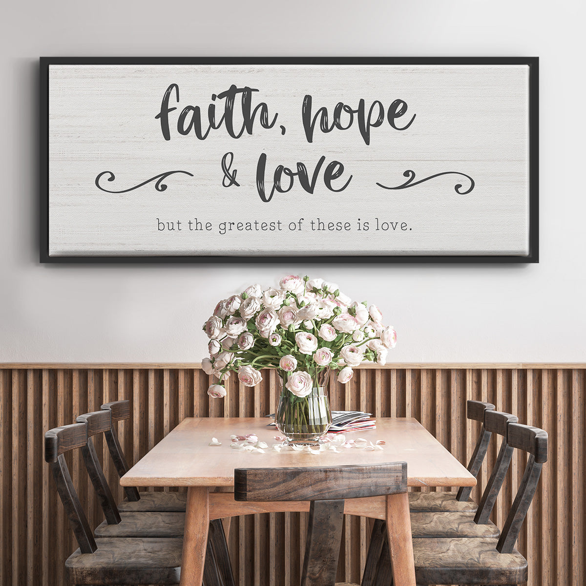 Greatest is Love - Floater Framed Canvas Print