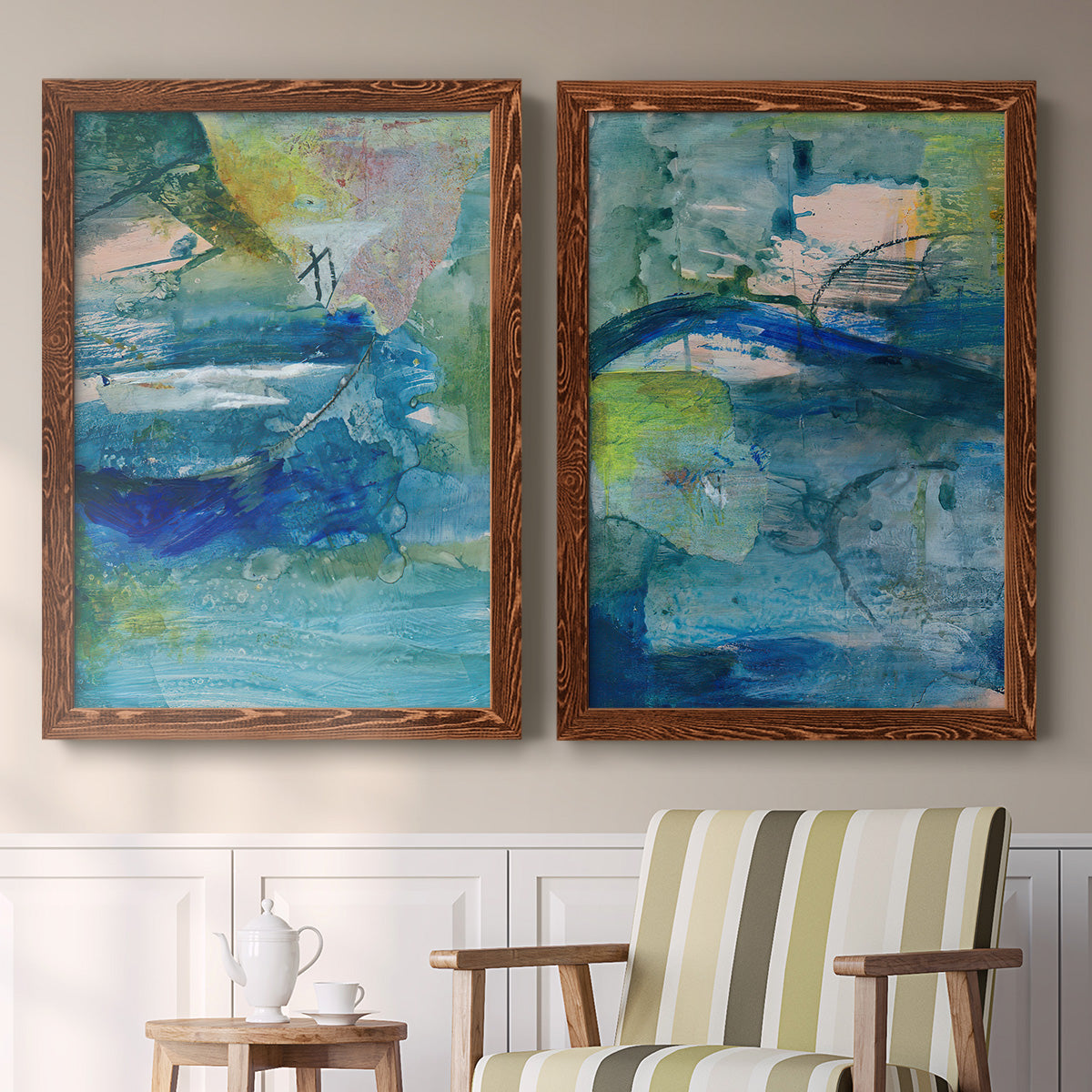 Spring Winds VII - Premium Framed Canvas 2 Piece Set - Ready to Hang