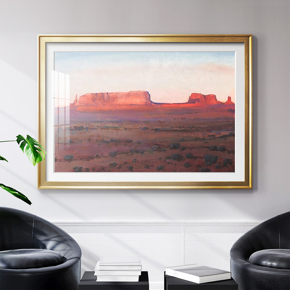 Red Rocks at Dusk I - Modern Framed Art Print