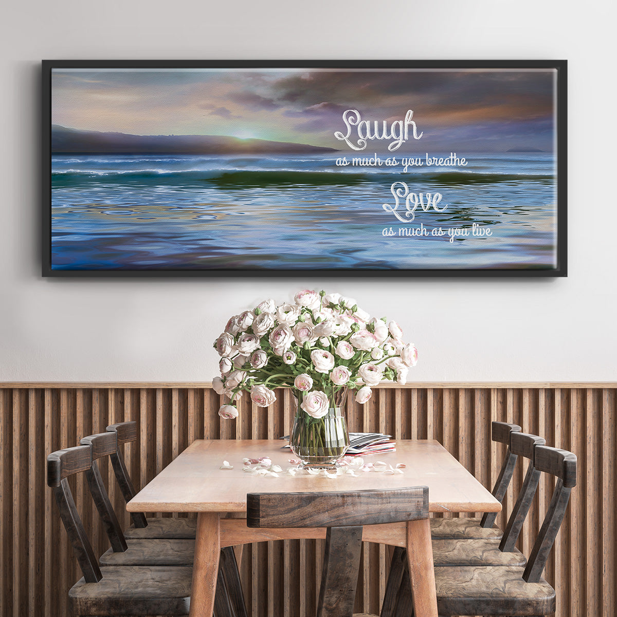 Laugh As Much - Floater Framed Canvas Print