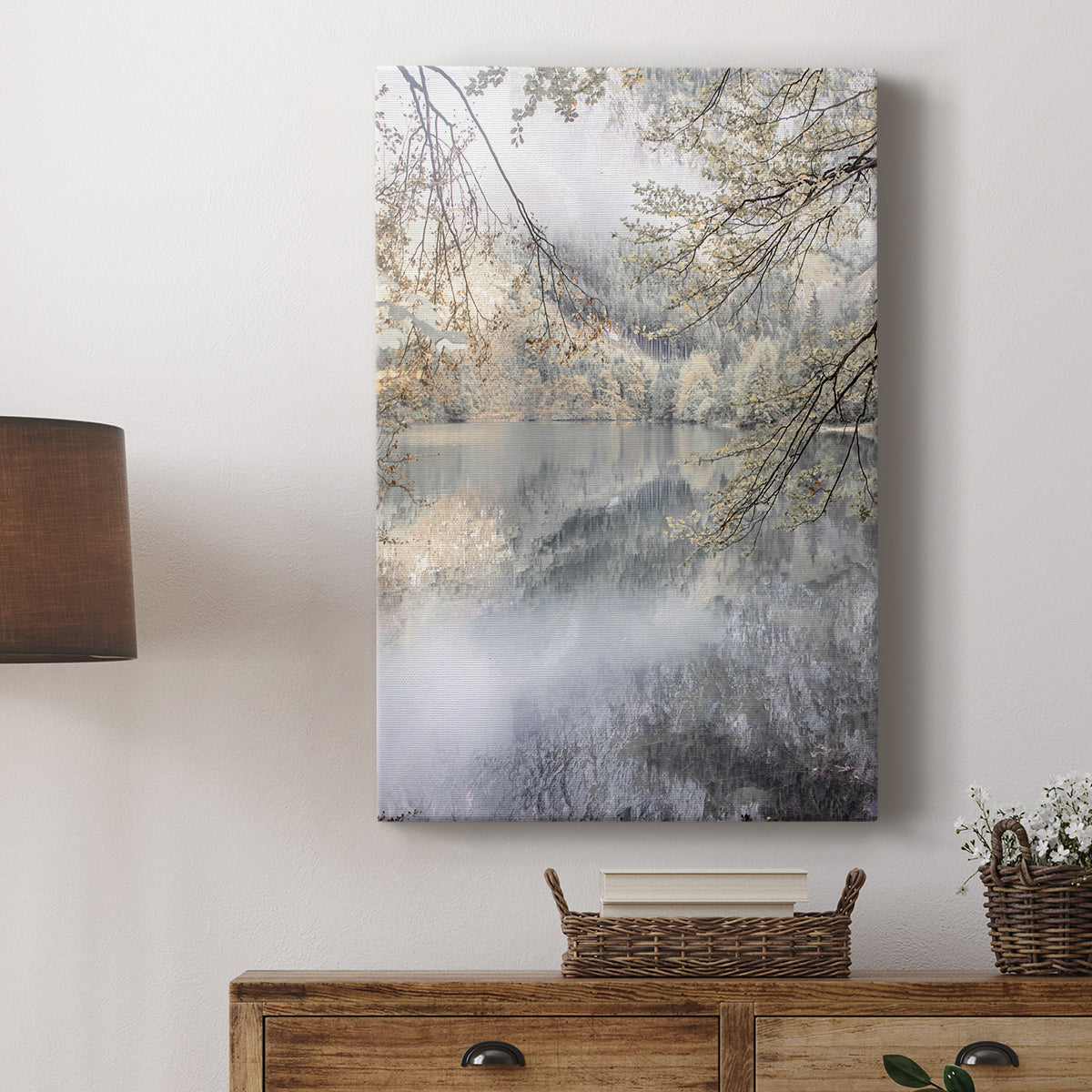 Misty Lake - Canvas Art Print
