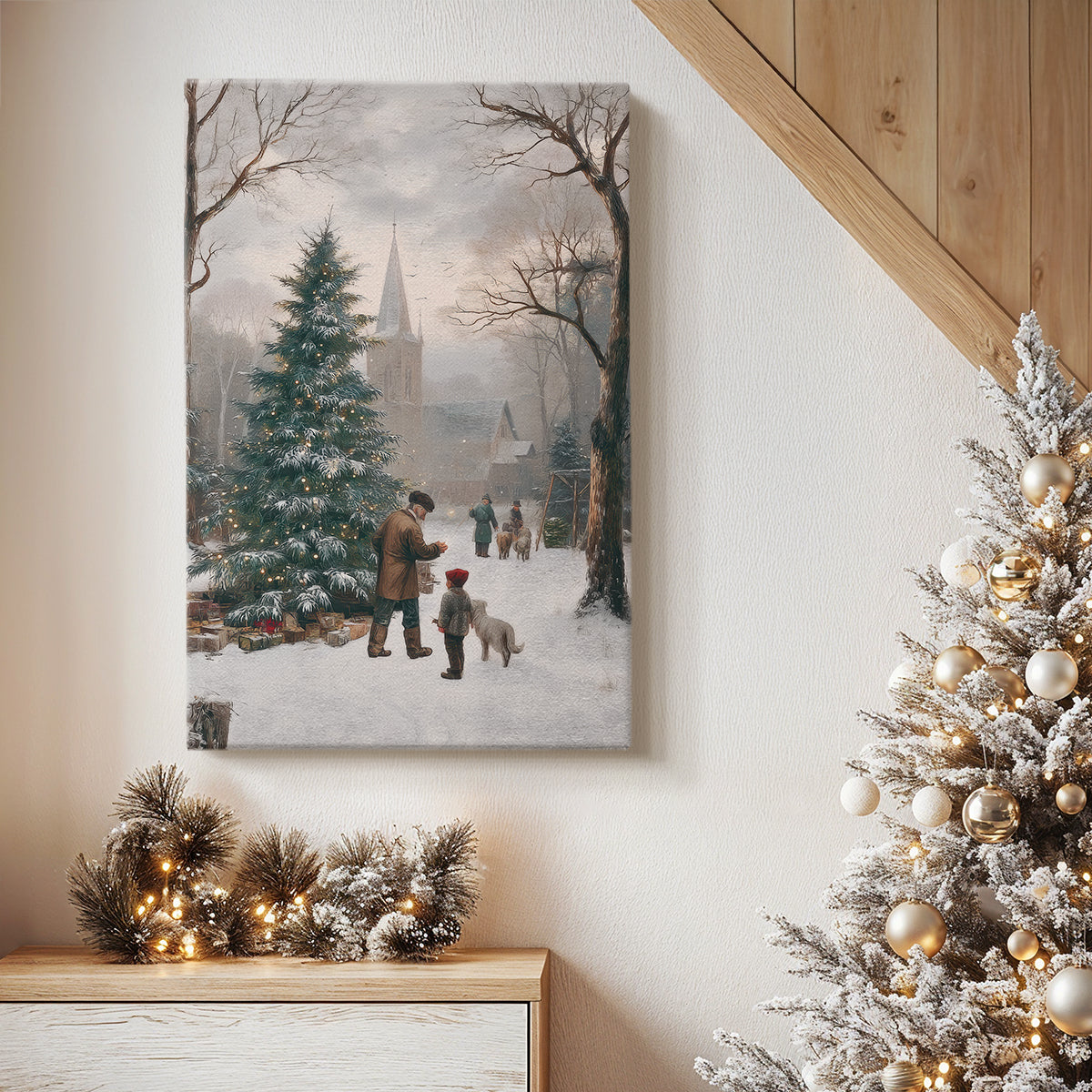 Candle of Pale Winter Promise - Canvas Art Print