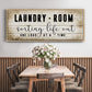 Laundry Room - Floater Framed Canvas Print