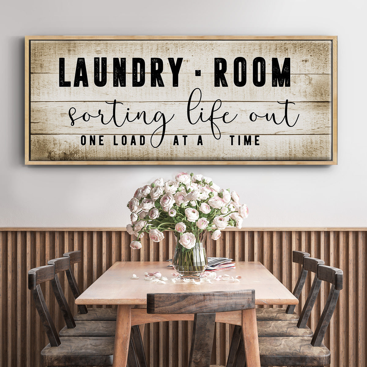 Laundry Room - Floater Framed Canvas Print