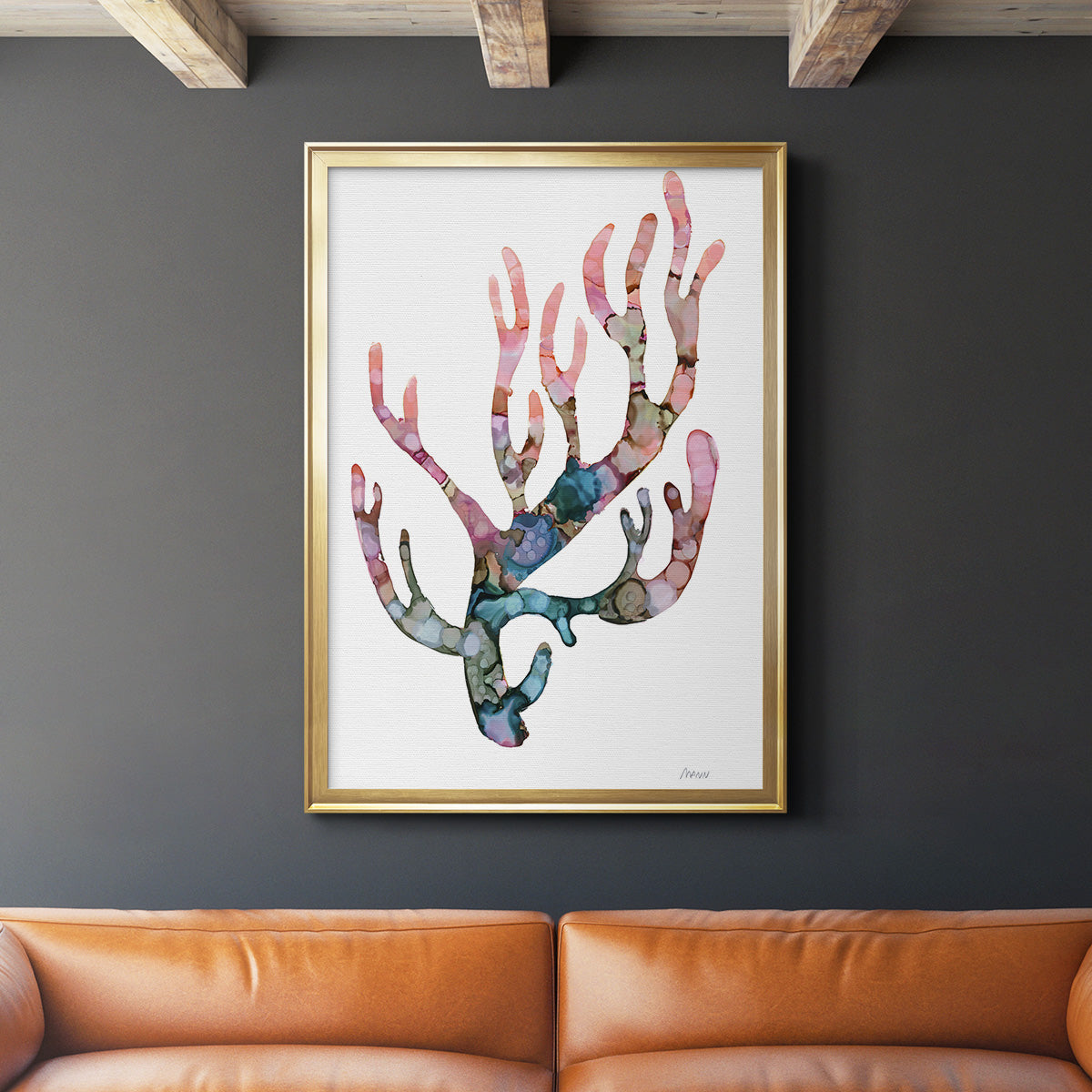 Sea Coral II - Modern Framed Canvas Print