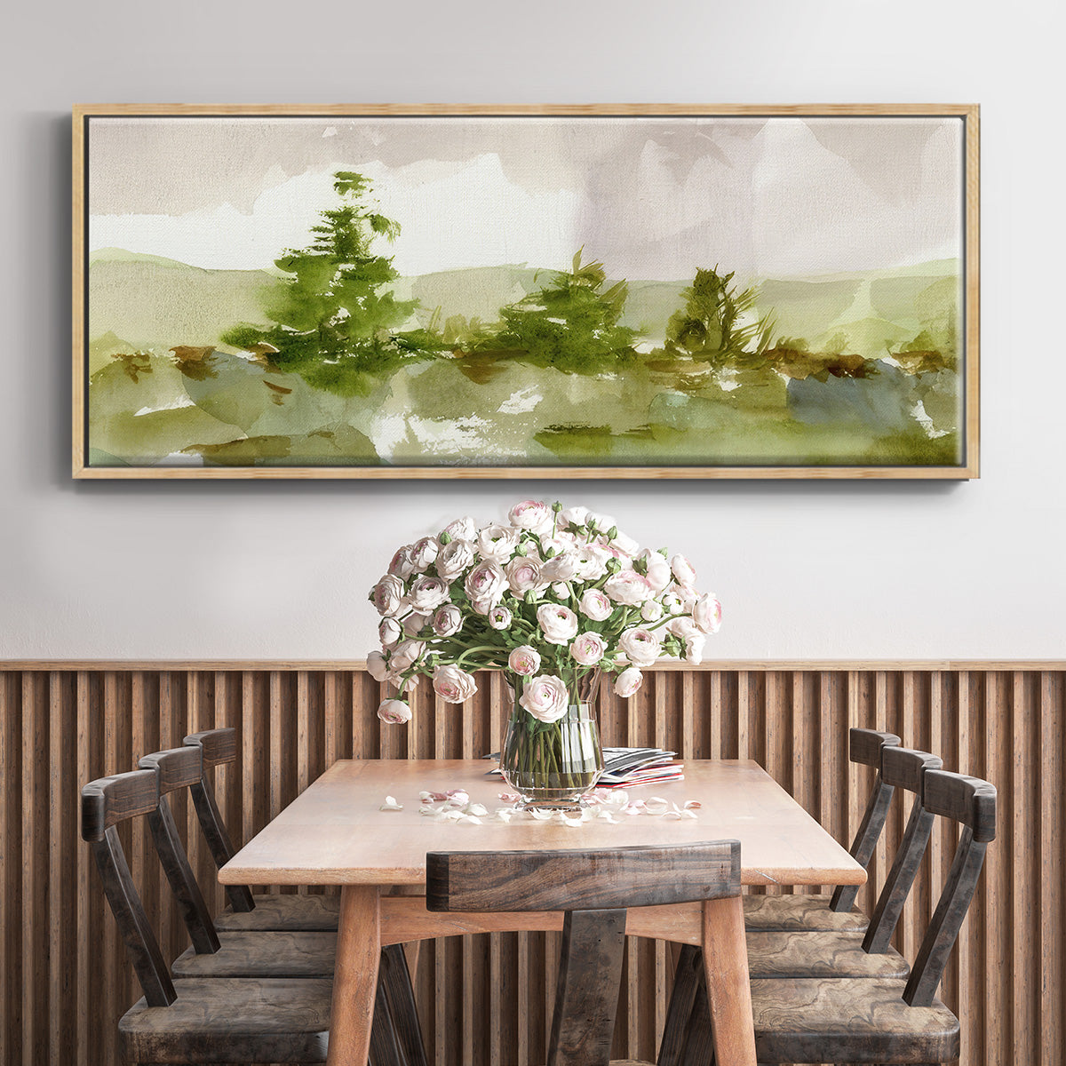 Morning Retreat I - Floater Framed Canvas Print