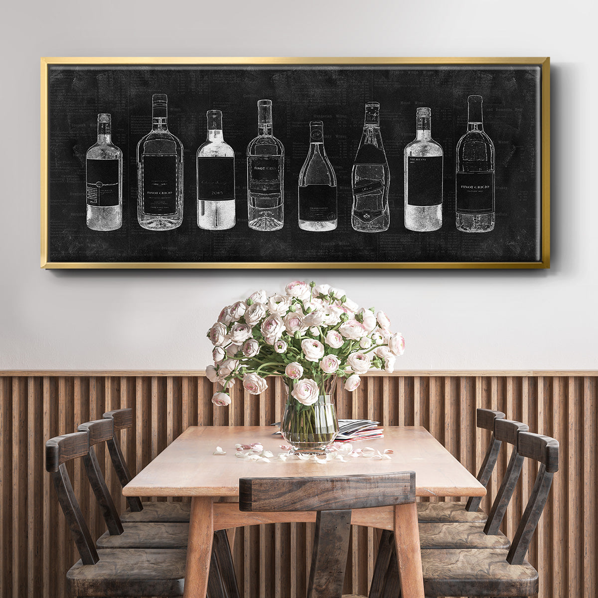 Wine Cellar - Floater Framed Canvas Print