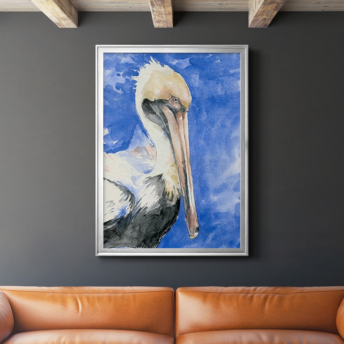 Pelican Pool I - Modern Framed Canvas Print