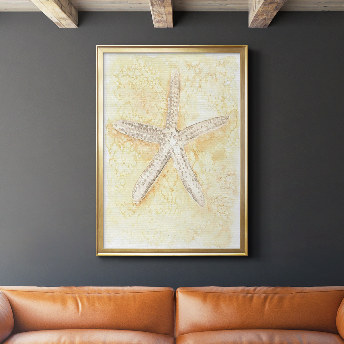 Salty Seashell I - Modern Framed Canvas Print