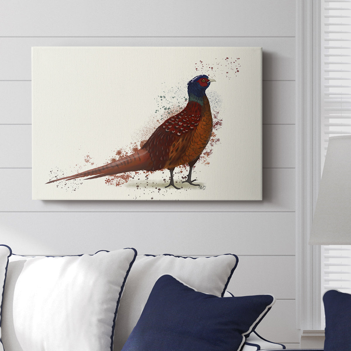 Pheasant Splash 4 - Canvas Art Print