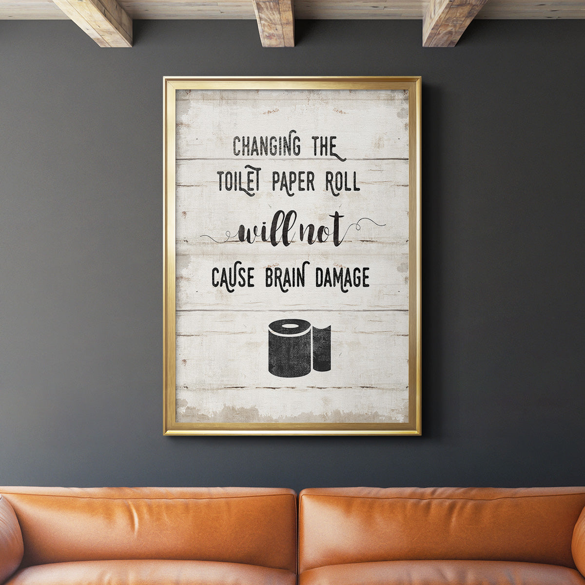 Changing the Roll - Modern Framed Canvas Print