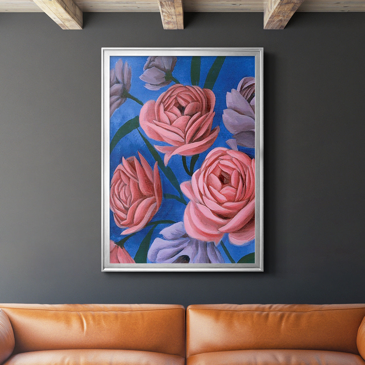 Layered Petals I - Modern Framed Canvas Print