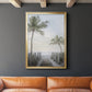 Palm Walk - Modern Framed Canvas Print