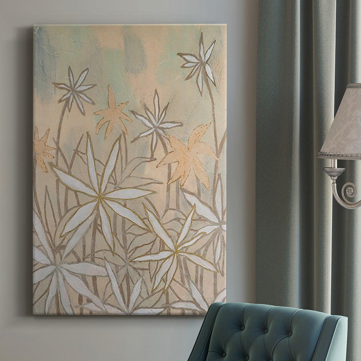 Embellished Starburst Bloom II - Canvas Art Print