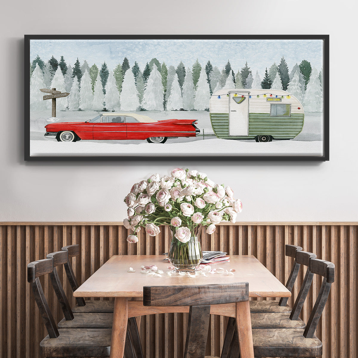 Holiday Roadtrip I - Floater Framed Canvas Print