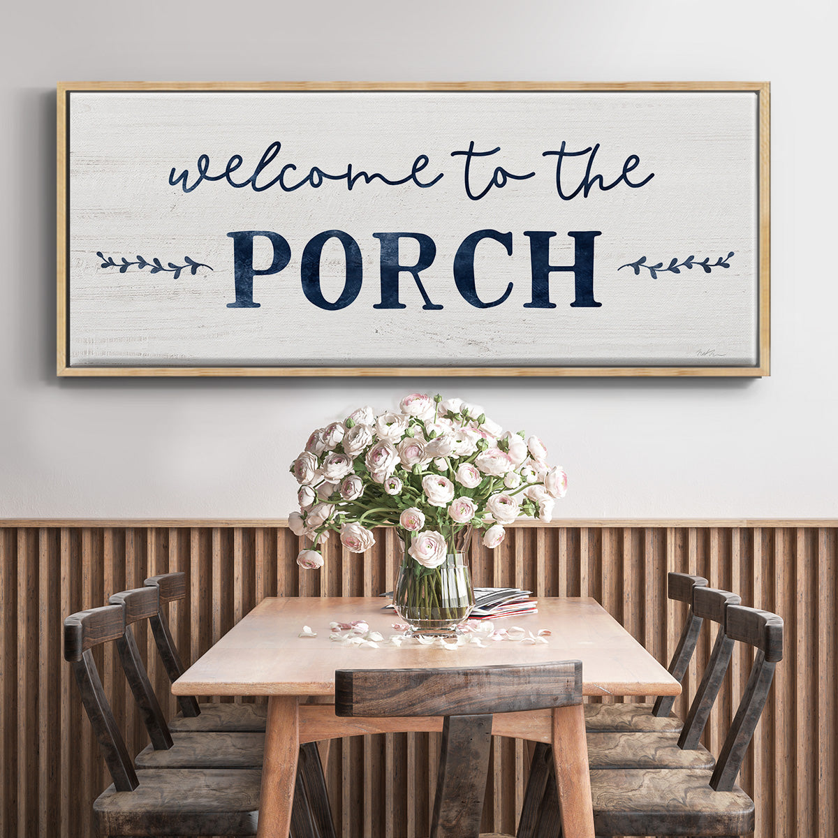 Welcome to the Porch - Floater Framed Canvas Print