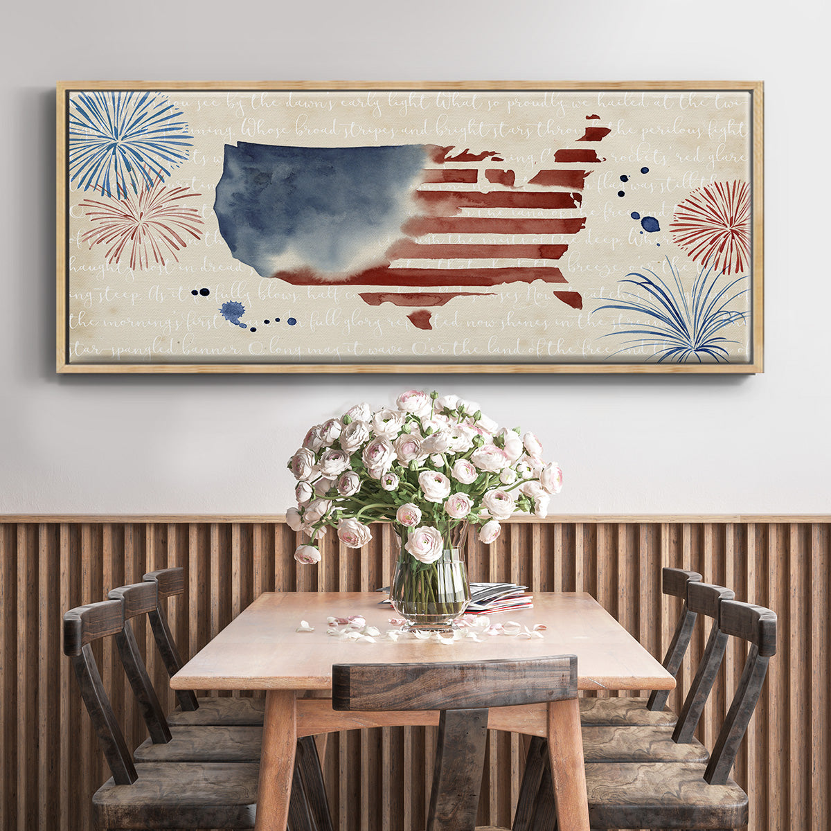 Fourth of July Collection C - Floater Framed Canvas Print