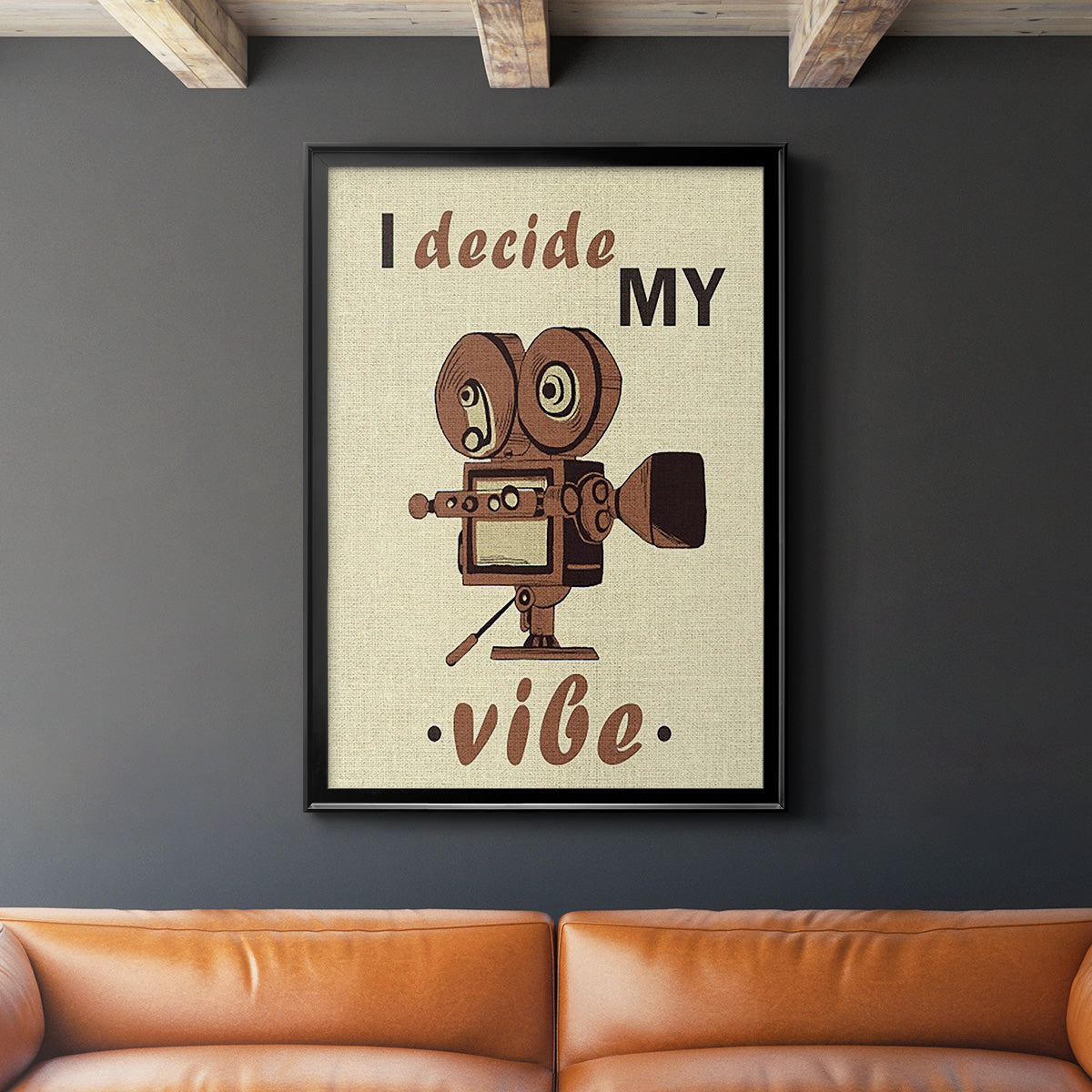 Movie Time III - Modern Framed Canvas Print