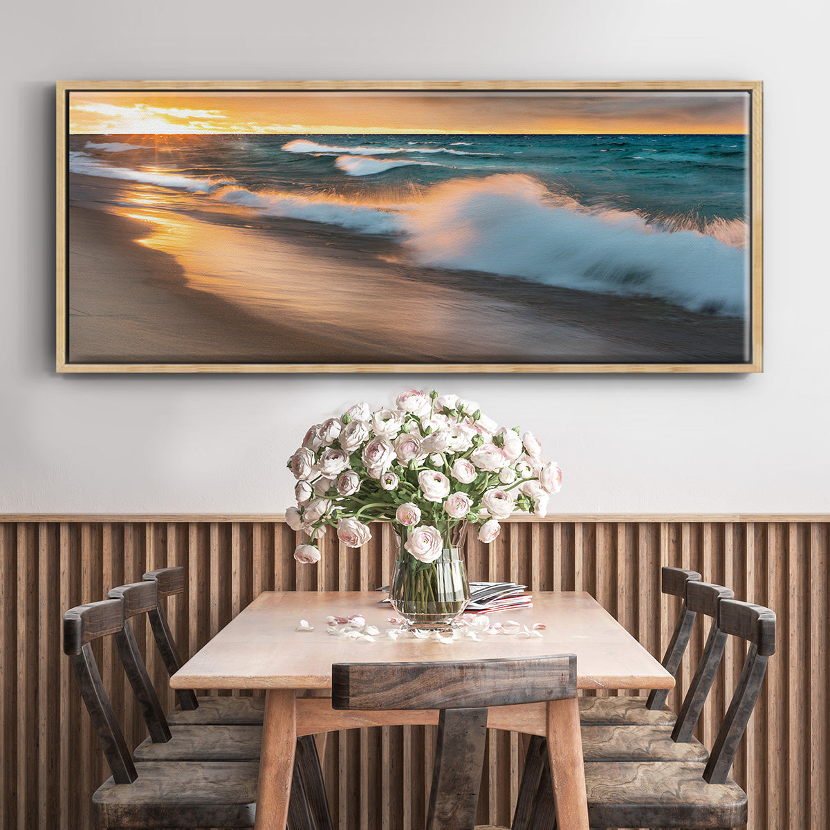 Miners Beach Light - Floater Framed Canvas Print