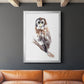 Barred Owl Impressions II - Modern Framed Canvas Print