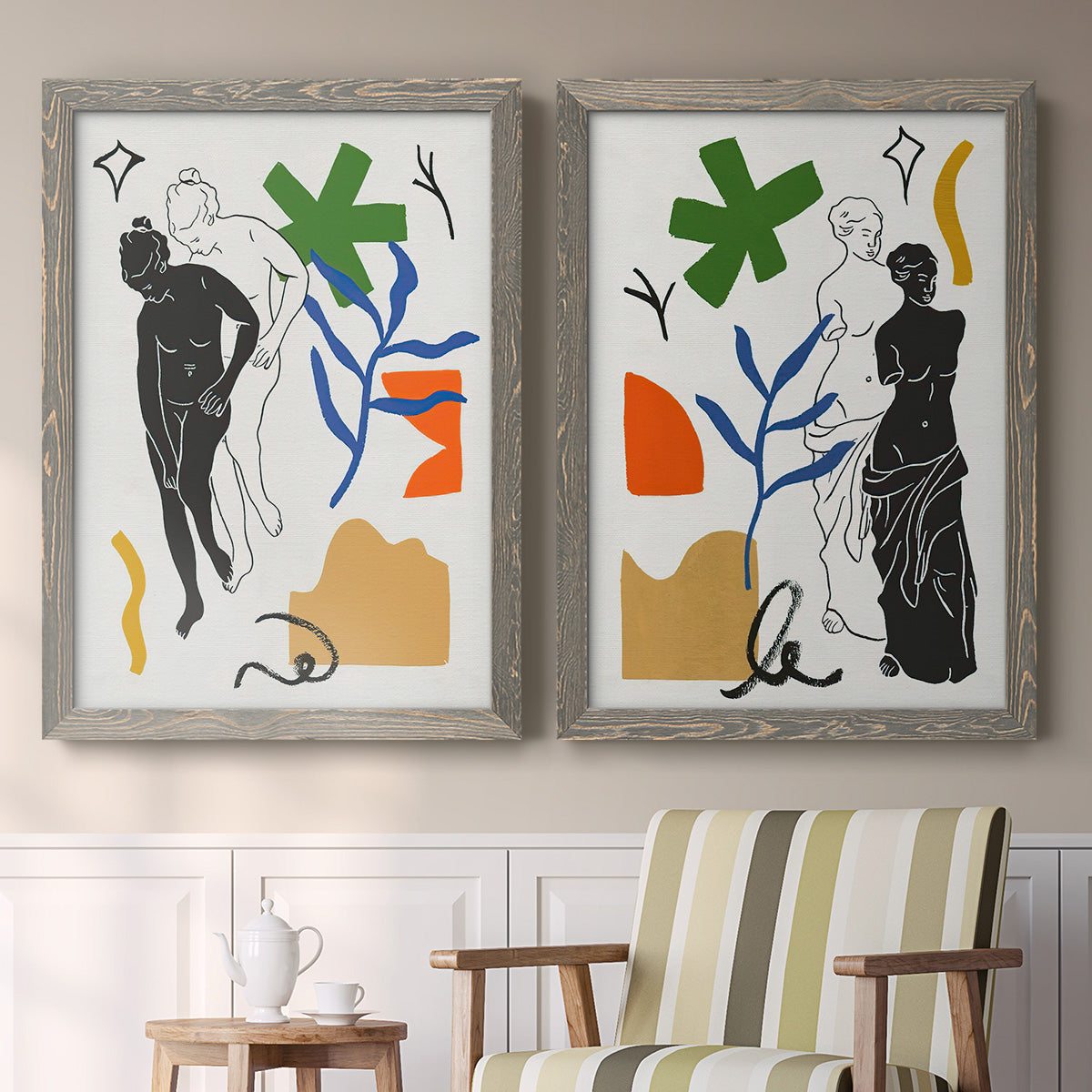 Starry Venus III - Premium Framed Canvas 2 Piece Set - Ready to Hang