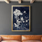 Indigo Botanical II Revisited - Modern Framed Canvas Print
