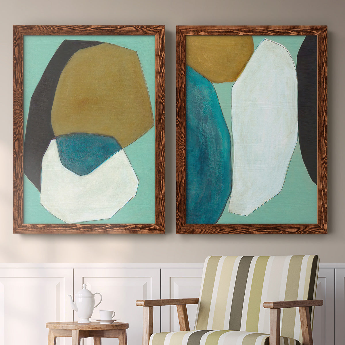 Boulder I - Premium Framed Canvas 2 Piece Set - Ready to Hang