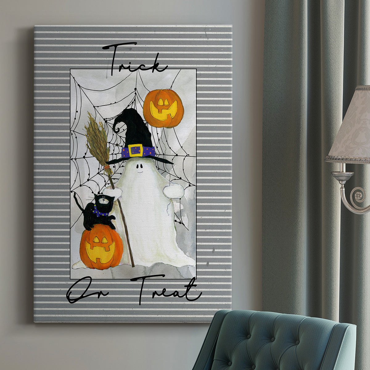 Trick or Treat Ghost Premium Gallery Wrapped Canvas - Ready to Hang