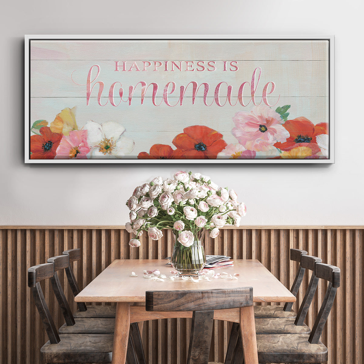 Happiness is Homemade - Floater Framed Canvas Print