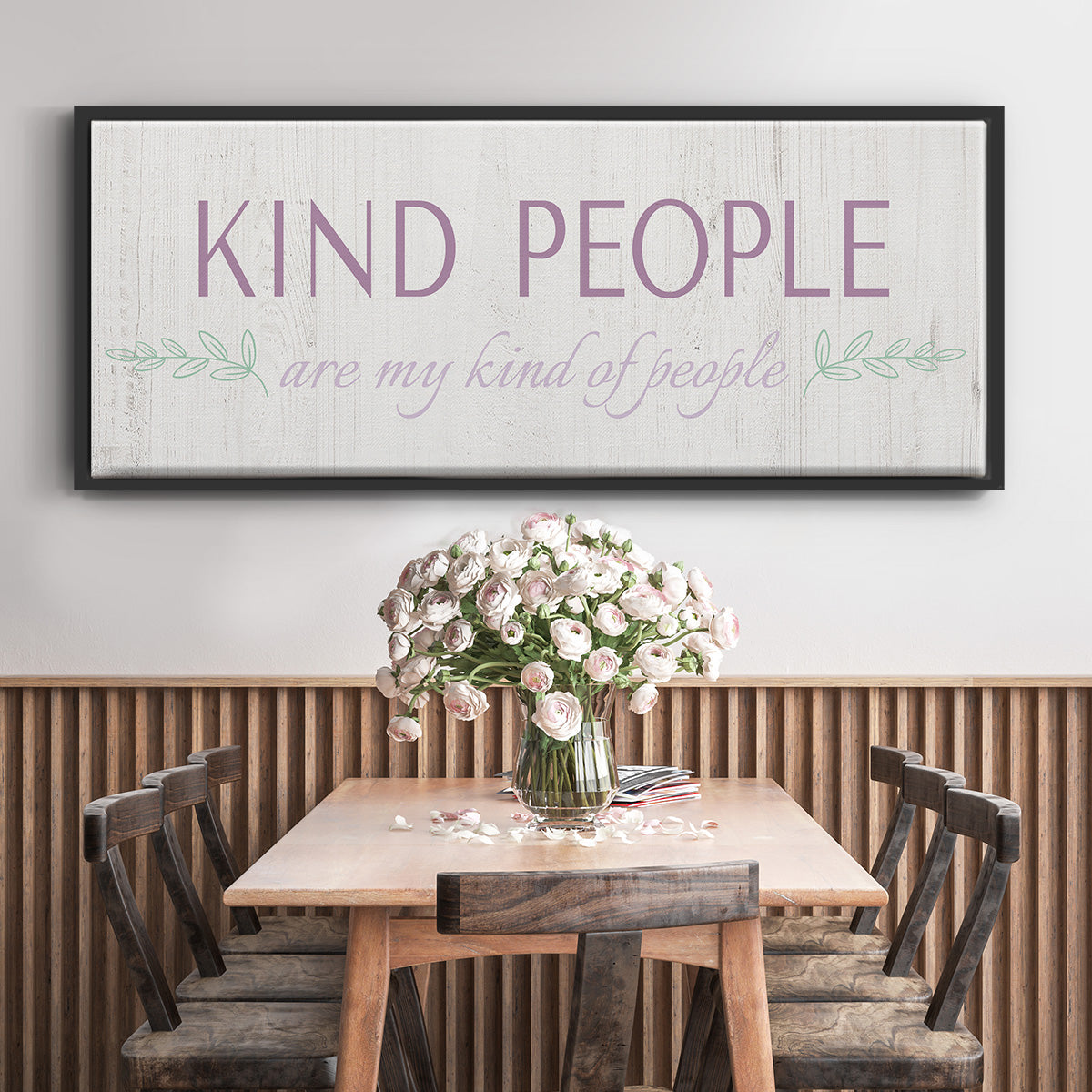 Kind People - Floater Framed Canvas Print