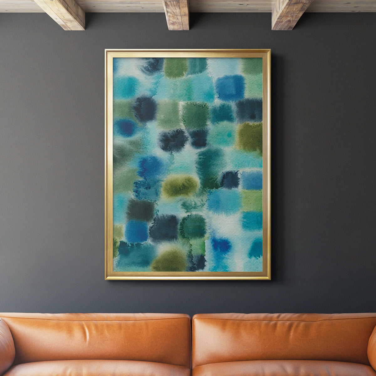 Earthy Plexus II - Modern Framed Canvas Print