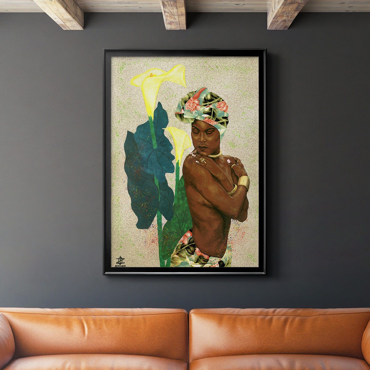 Woman Strong II - Modern Framed Canvas Print