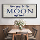 Moon and Back - Floater Framed Canvas Print