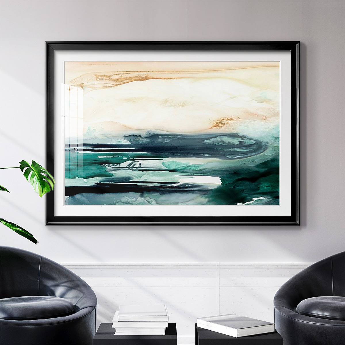 Sea Foam Flow II - Modern Framed Art Print