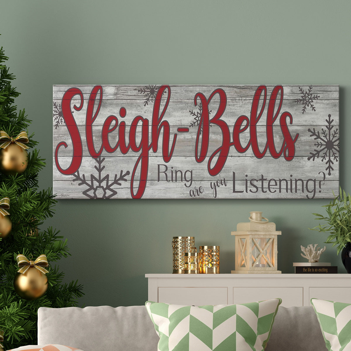 Sleigh Bells Premium Gallery Wrapped Canvas - Ready to Hang