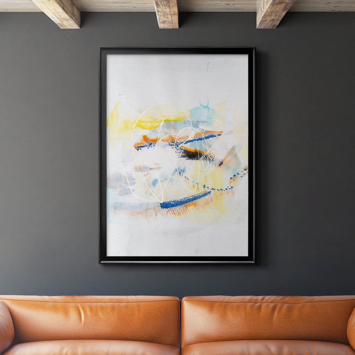 Spacial I - Modern Framed Canvas Print