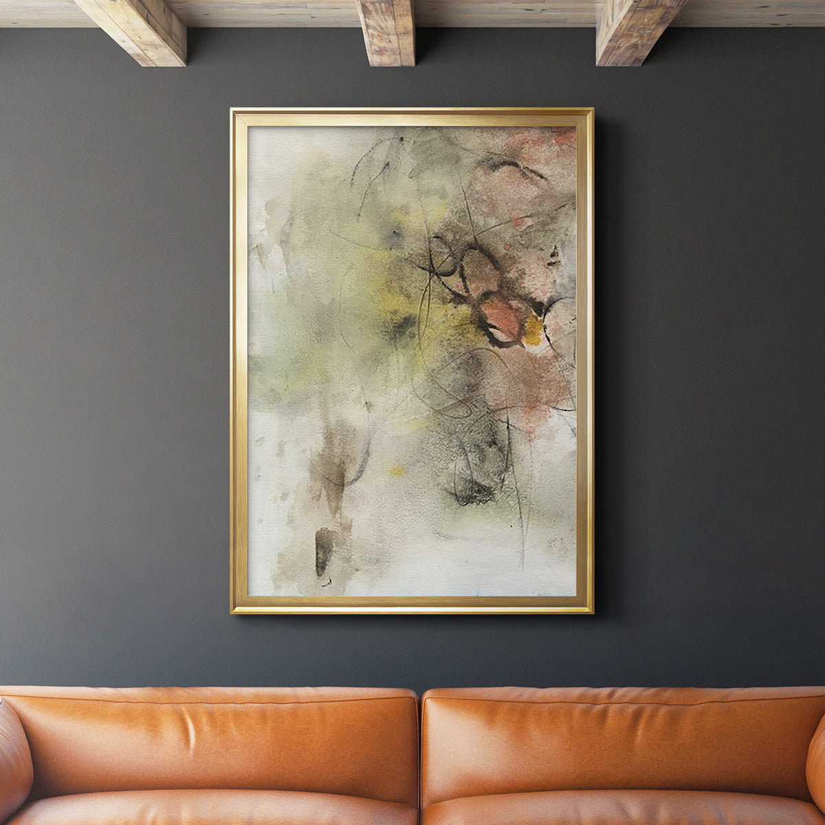 Soft Inspiration III - Modern Framed Canvas Print