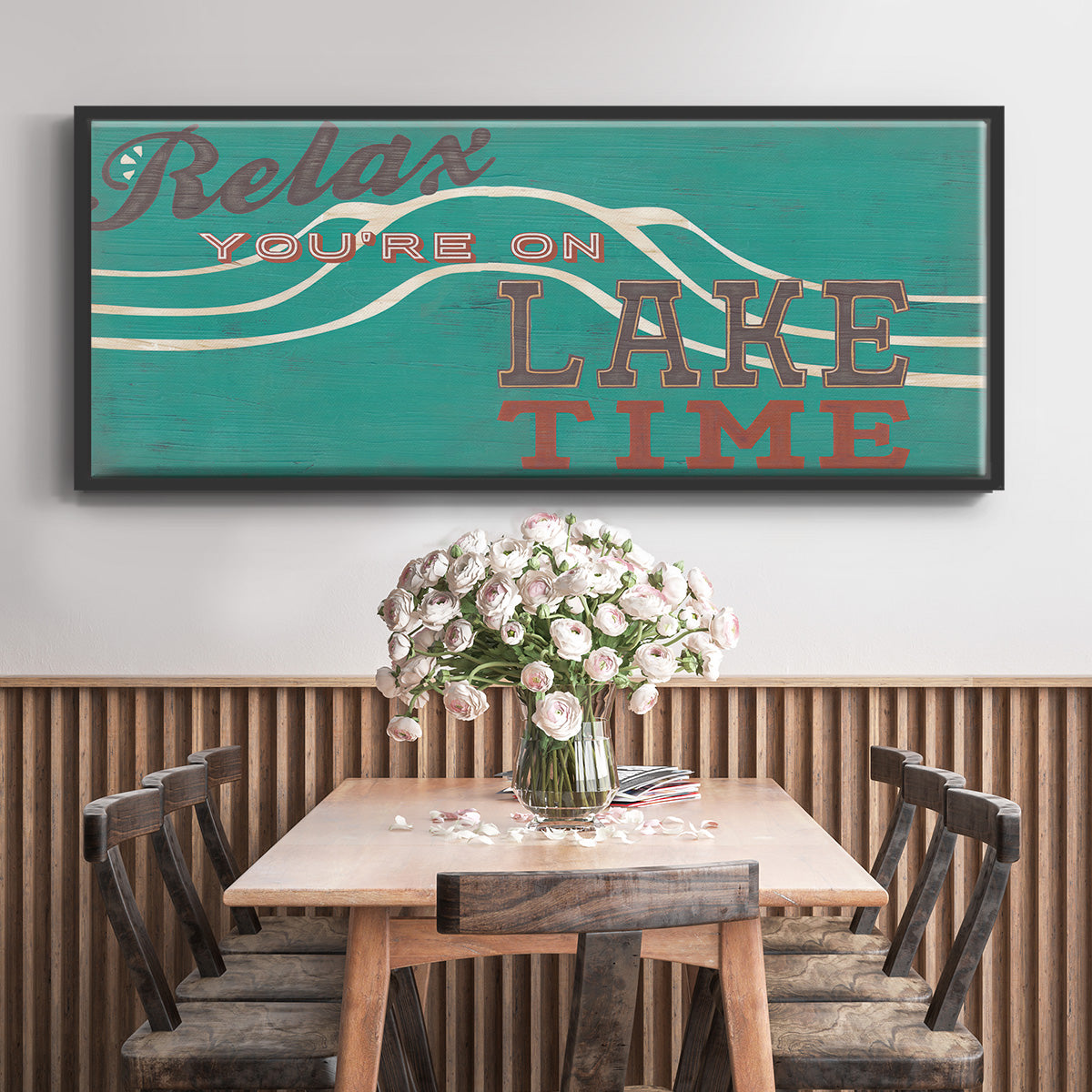 Cabin Life Collection H - Floater Framed Canvas Print