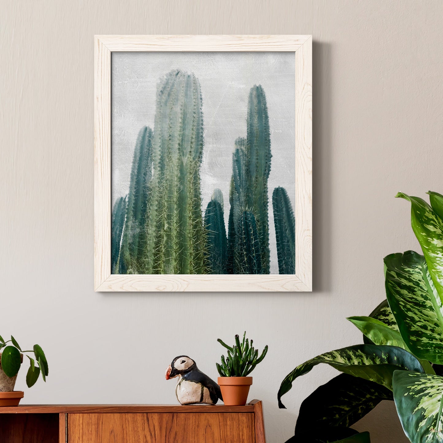 Aruba Cacti I - Premium Canvas Framed in Barnwood - Ready to Hang