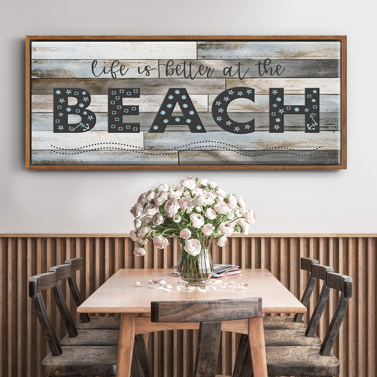 Better at the Beach - Floater Framed Canvas Print